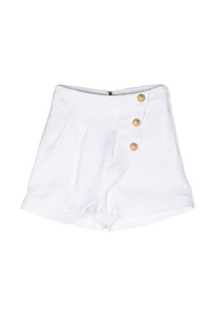 white cotton shorts BALMAIN PARIS KIDS | BU6C79I0192100